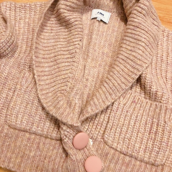 RIVKA PINK RIB KNIT CARDIGAN - Picture 7 of 8